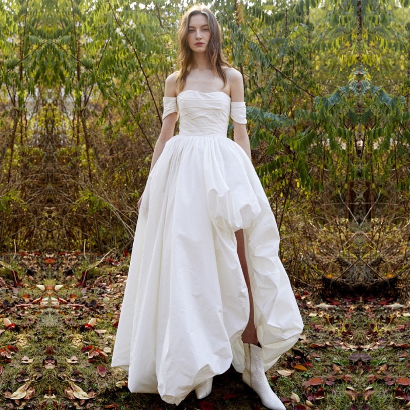 Photography Natural Lighting Basics - One Shoulder Strapless Simple Wedding Dress