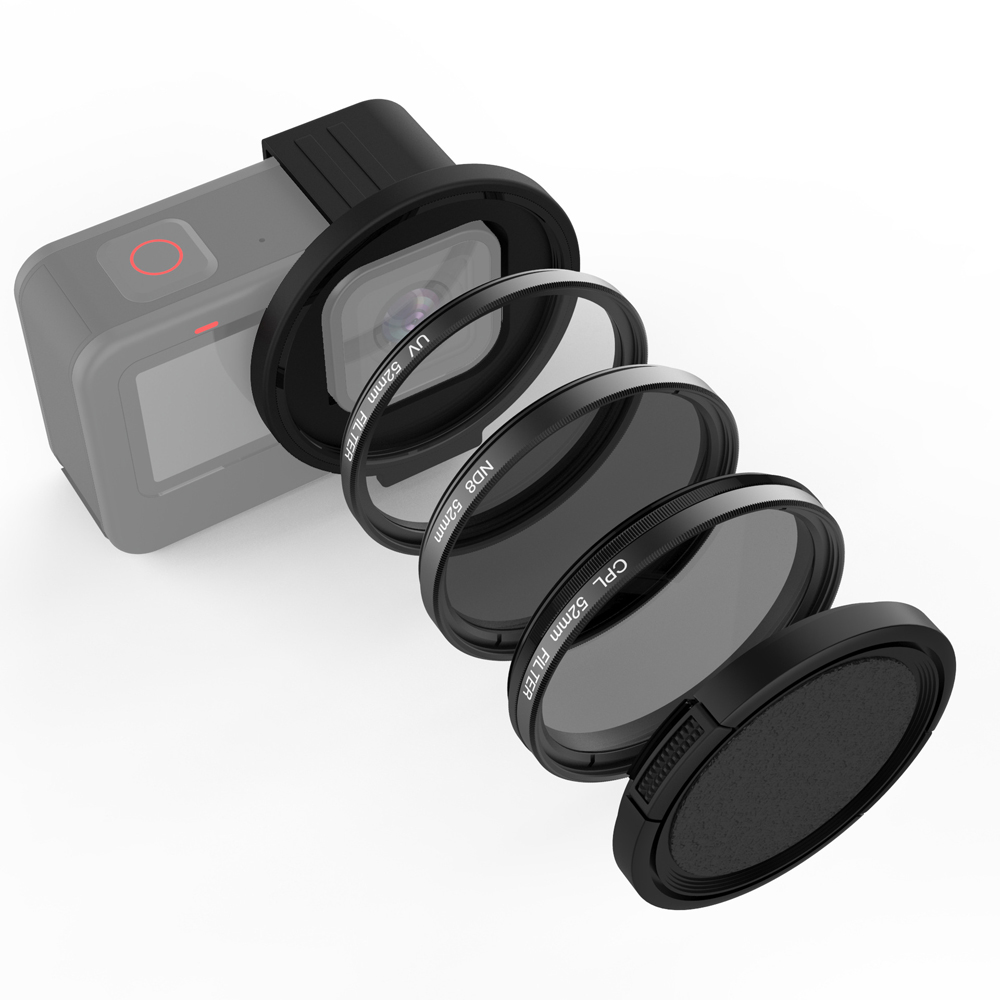 Gopro Action Camera Hero 12 Black - 52mm Filter Adapter Ring Protector CPL
