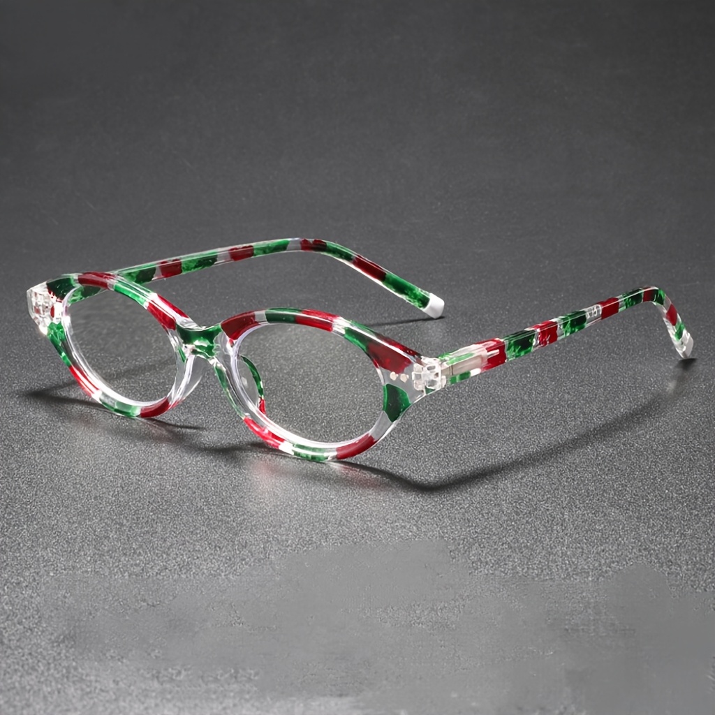 Photography Lighting Options - Transparent Oval Reading Glasses with High-End