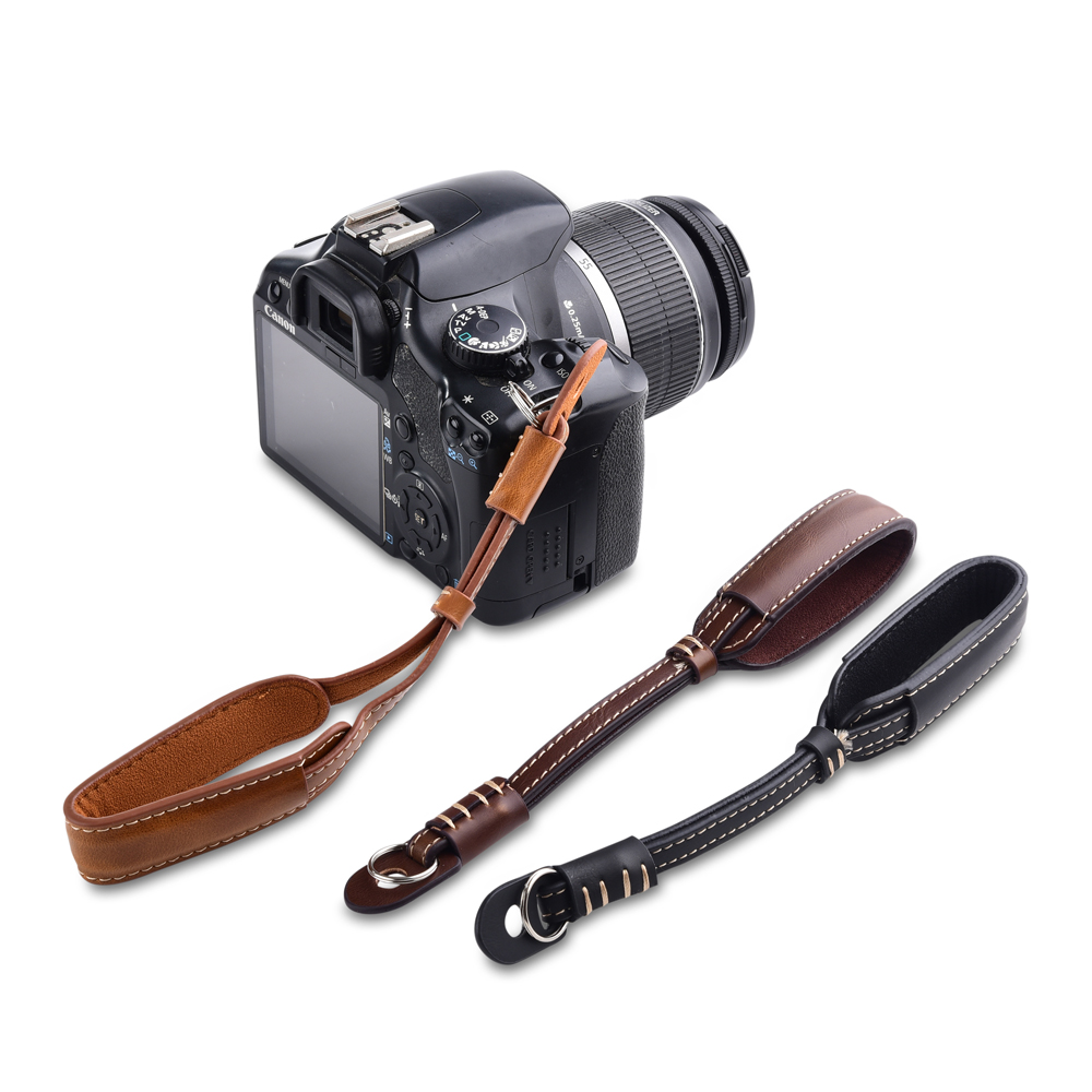 Nikon Camera D3500 - Camera Leather Hand Grip Metal Ring