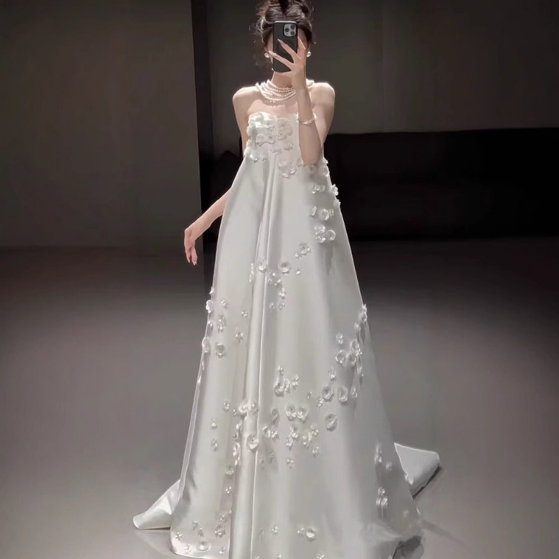 Photography Natural Lighting Basics - French Strapless Satin Wedding Dress, Women's