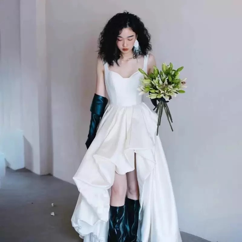 Strap Short Skirt Wedding Dres - Photography Natural Lighting Basics recension och pris