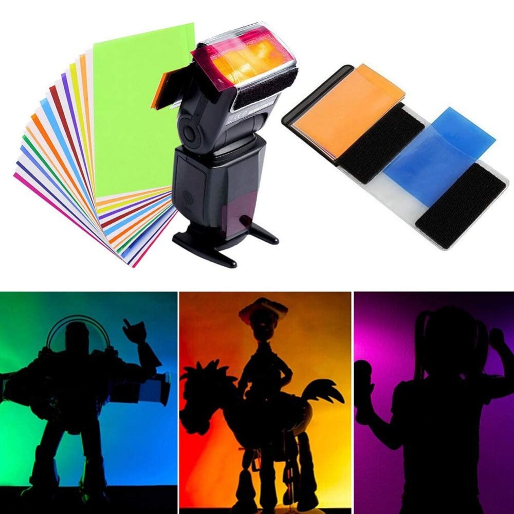 12 Colors Camera Flash Gels Li - Photography Lighting Portrait recension och pris
