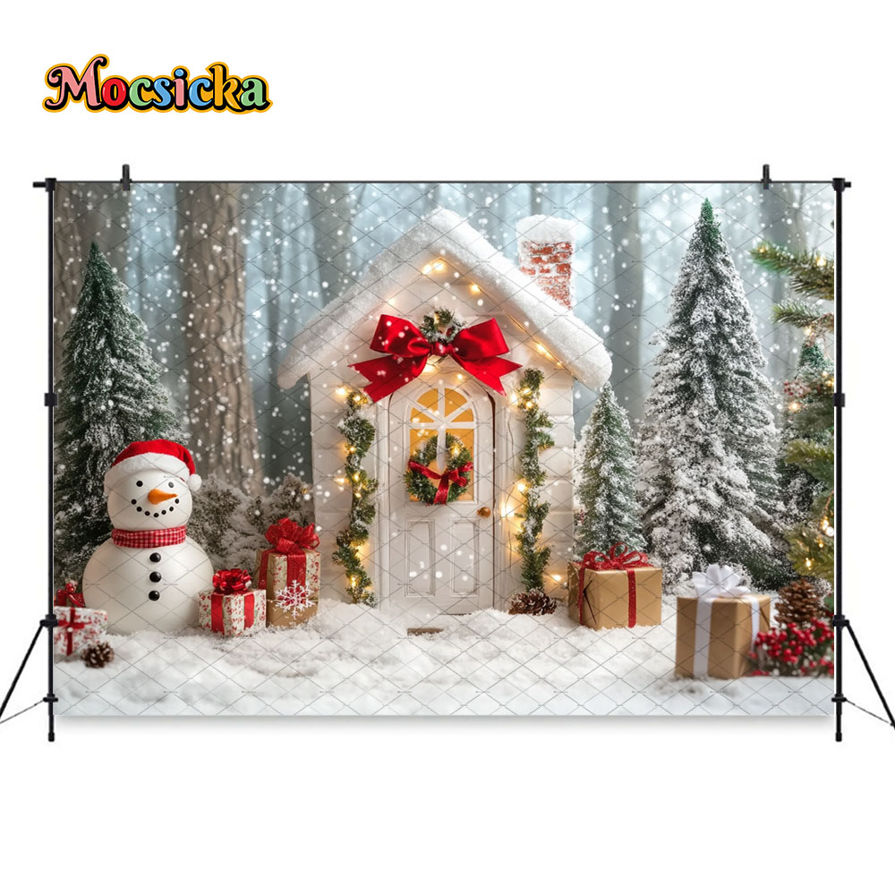 Mocsicka White Christmas House - Photography Lighting White Background recension och pris