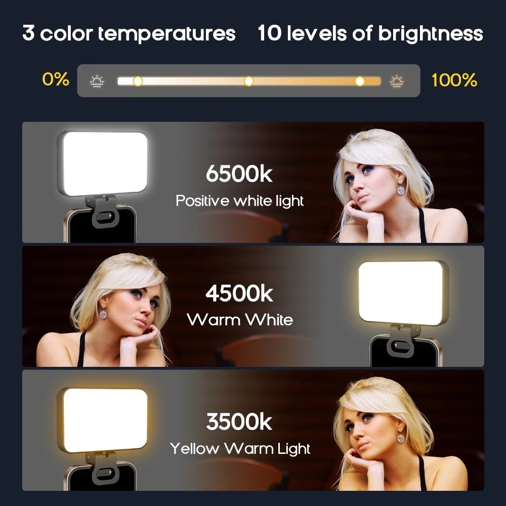 800/1000mAh LED Selfie Light 3 - Photography Lighting With Flash recension och pris